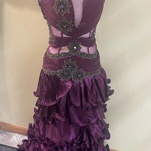 Elegant Purple Evening Gown
